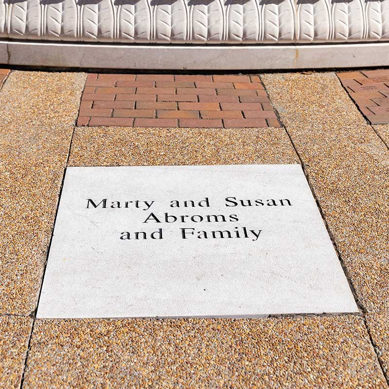 image of inscribed marble plaque